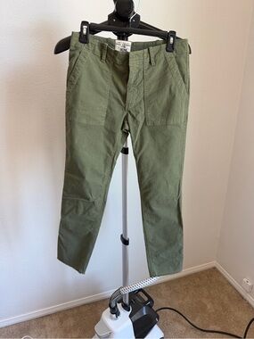 Nili Lotan Olive Green Cotton Chinos